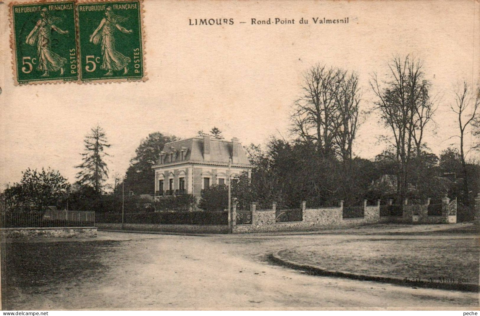 N°1548 W -cpa Limours -rond Point Du Valmesnil- - Limours