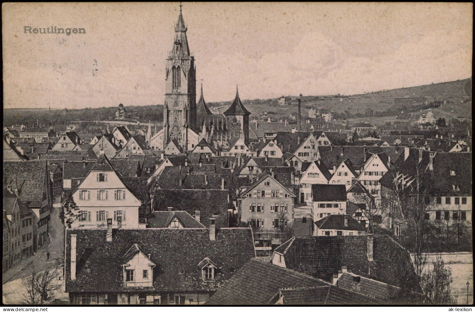 Ansichtskarte Reutlingen Stadtpartie 1909 - Reutlingen