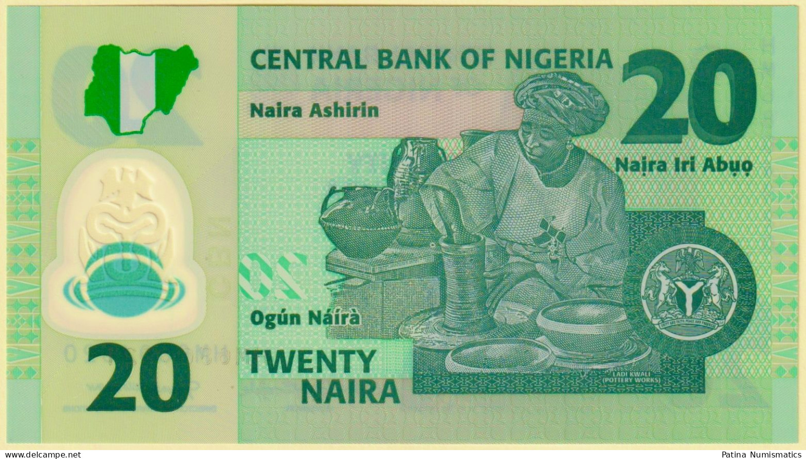 Nigeria 20 Naira. 2022. Polymer. P34. “HM” Prefix. UNC - Nigeria