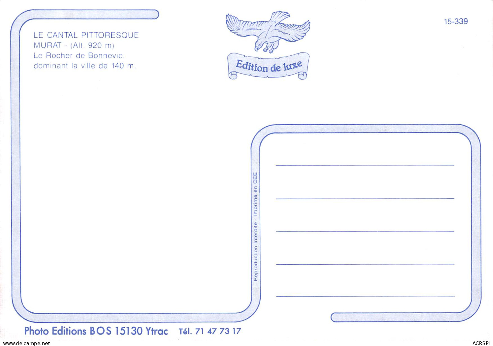 MURAT  Le Rocher De Bonnevie  3 (scan Recto Verso)ME2674BIS - Murat