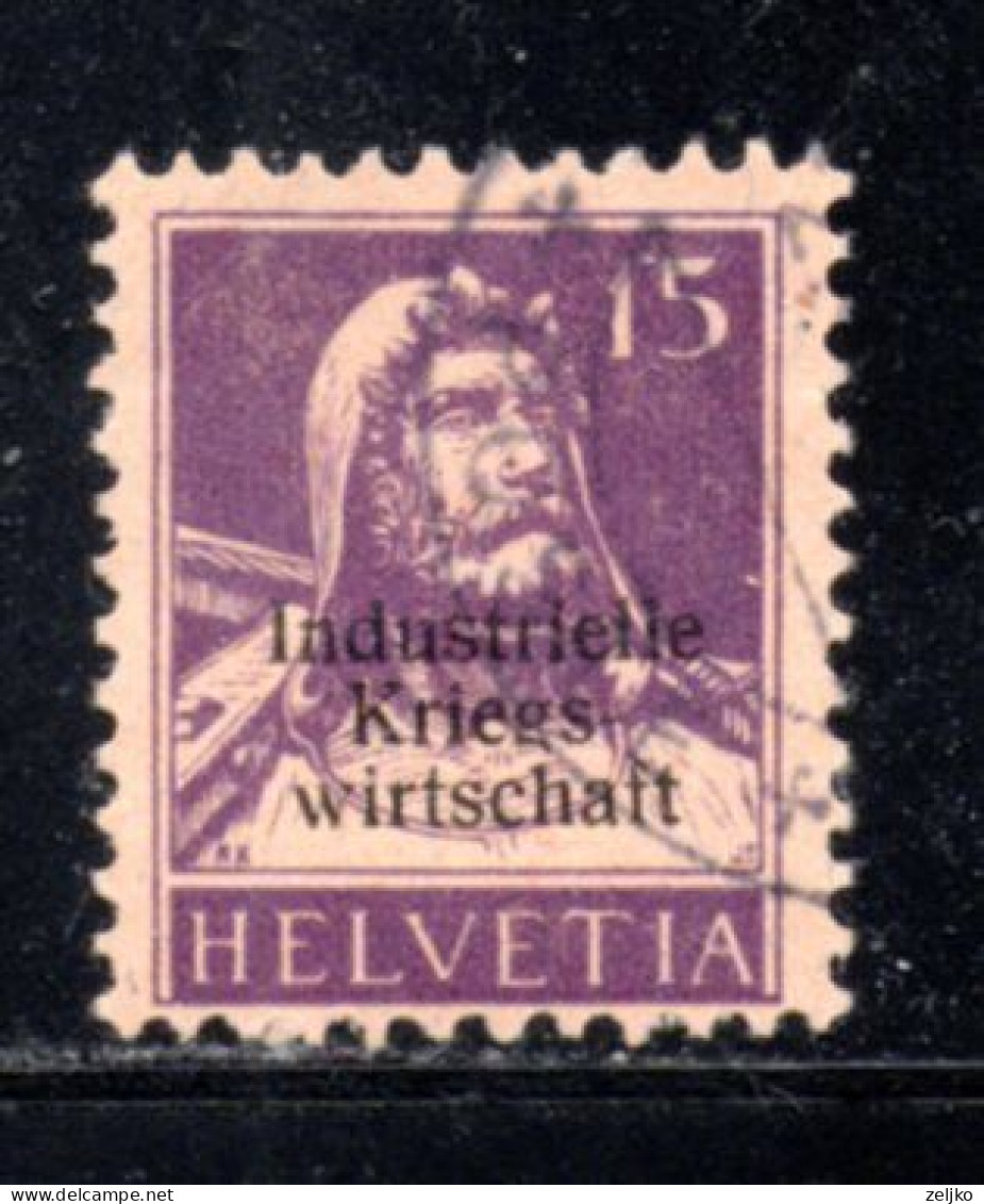 Switzerland, Used, Industrielle Kriegs - Wirtschaft 1918, Michel 5 I - Dienstmarken