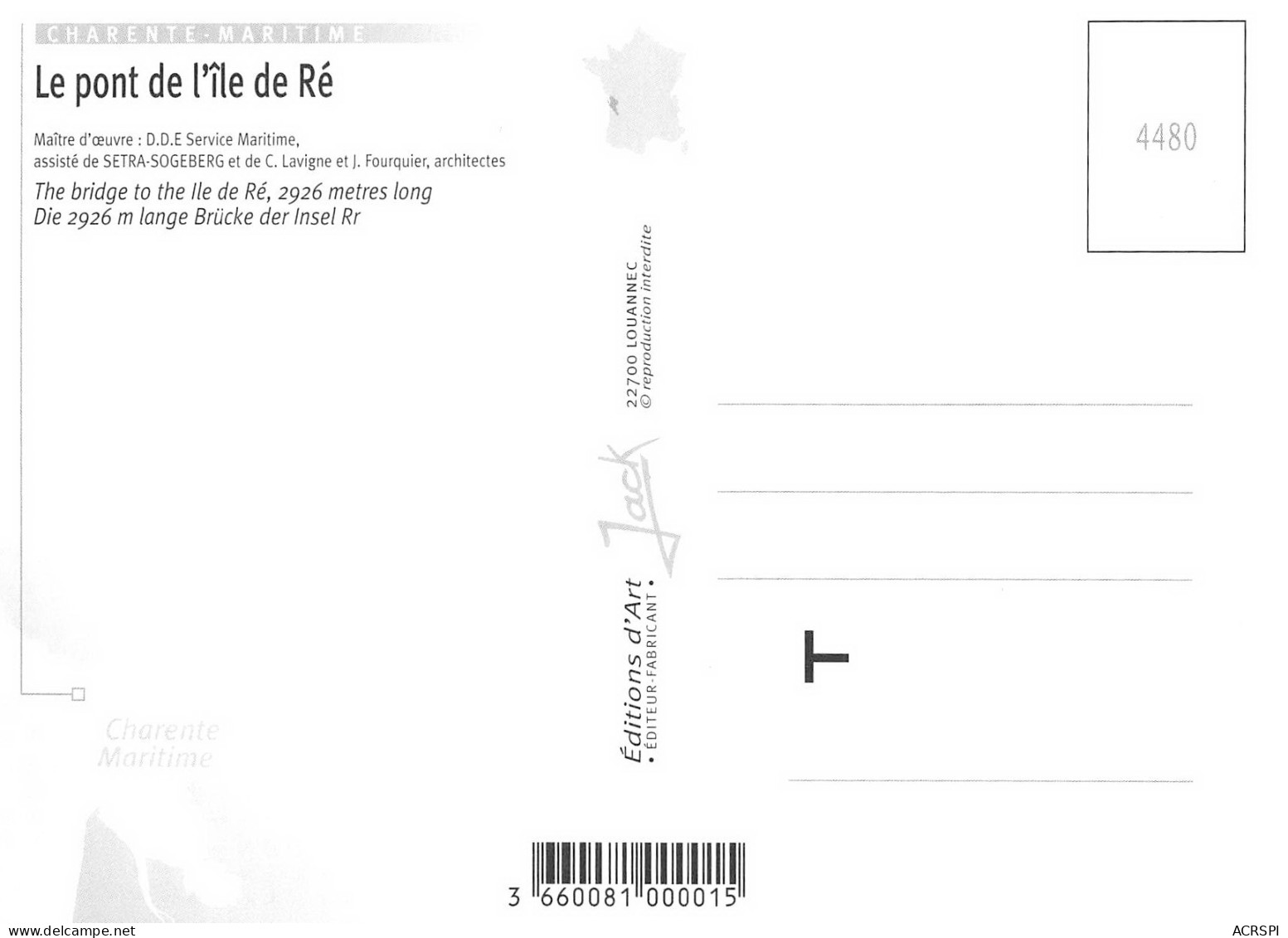 ÎLE DE Ré Le Pont Et Les Vieux Gréements 24 (scan Recto Verso)ME2674UND - Ile De Ré