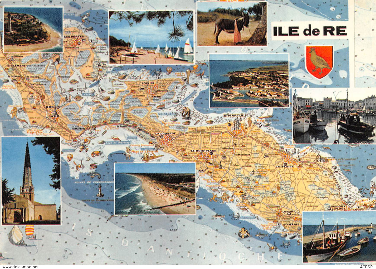 ÎLE DE Ré  Carte De L'île  Map 28 (scan Recto Verso)ME2674UND - Ile De Ré