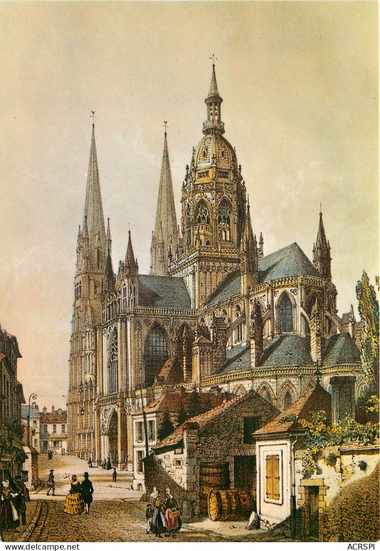 Cathedrale De BAYEUX Gravure Ancienne 8(scan Recto Verso)ME2676 - Bayeux