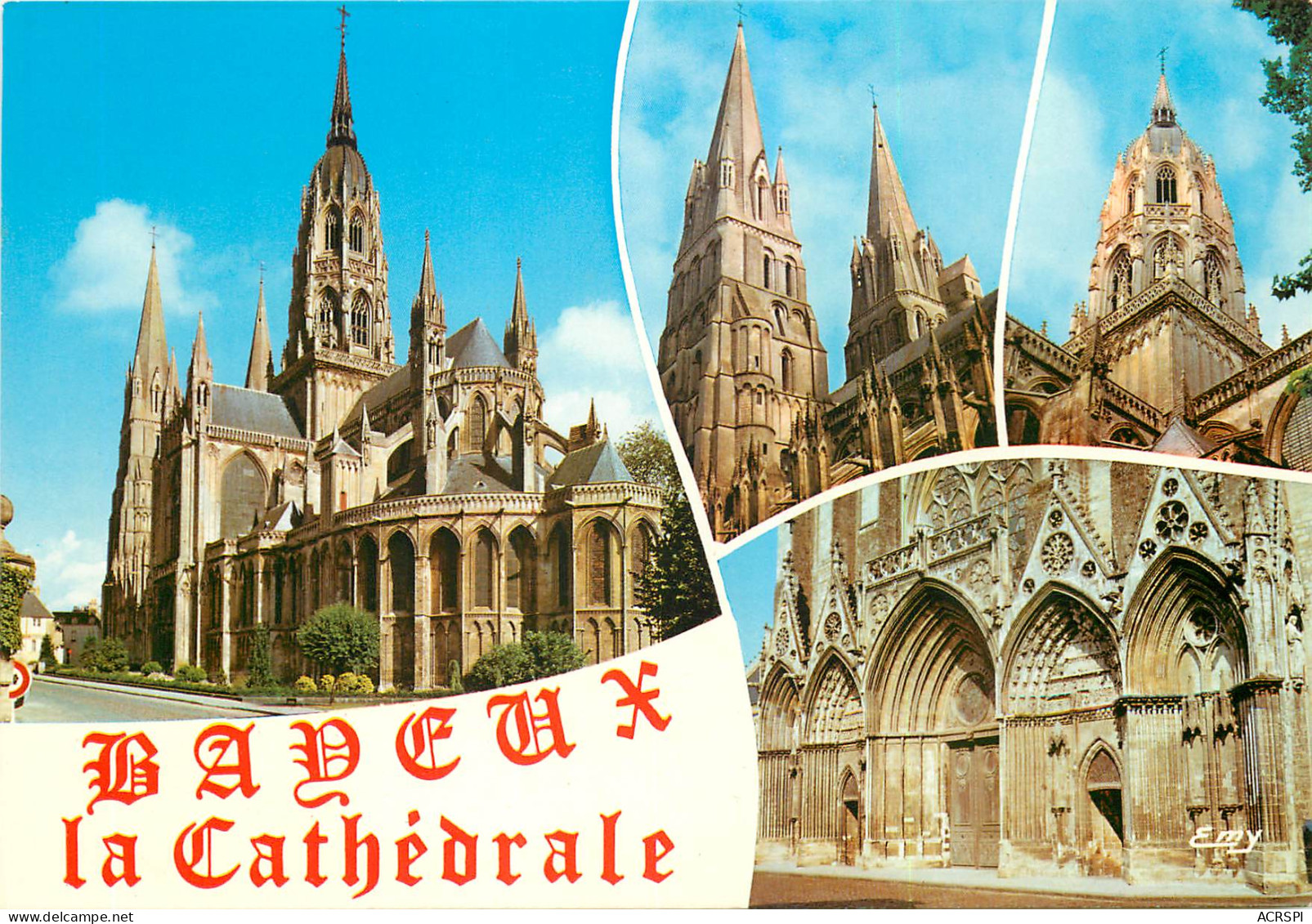 BAYEUX La Cathedrale Notre Dame Les Tours Romanes De La Facade 12(scan Recto Verso)ME2676 - Bayeux