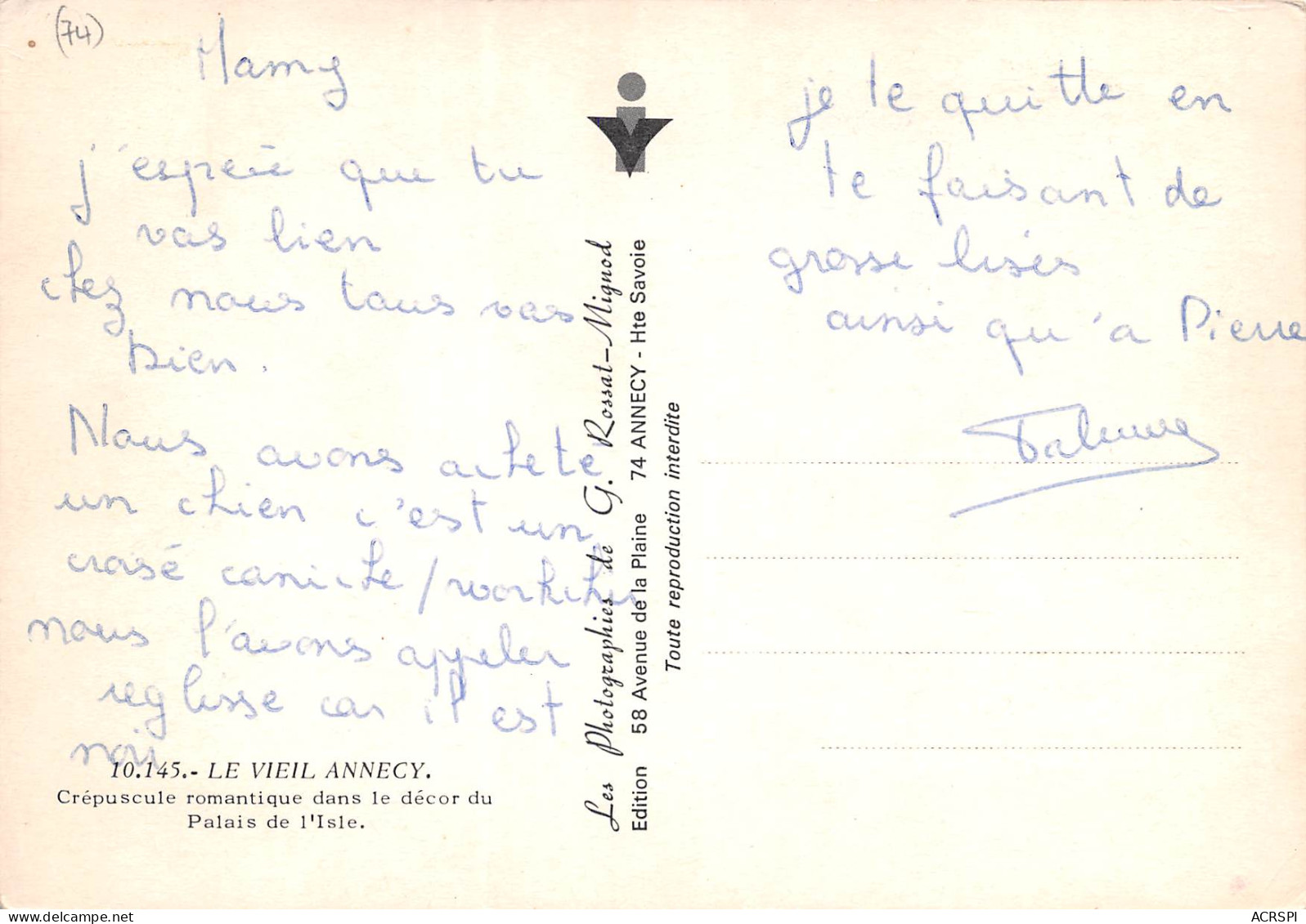 LE VIEIL ANNECY  18 (scan Recto Verso)ME2676BIS - Annecy