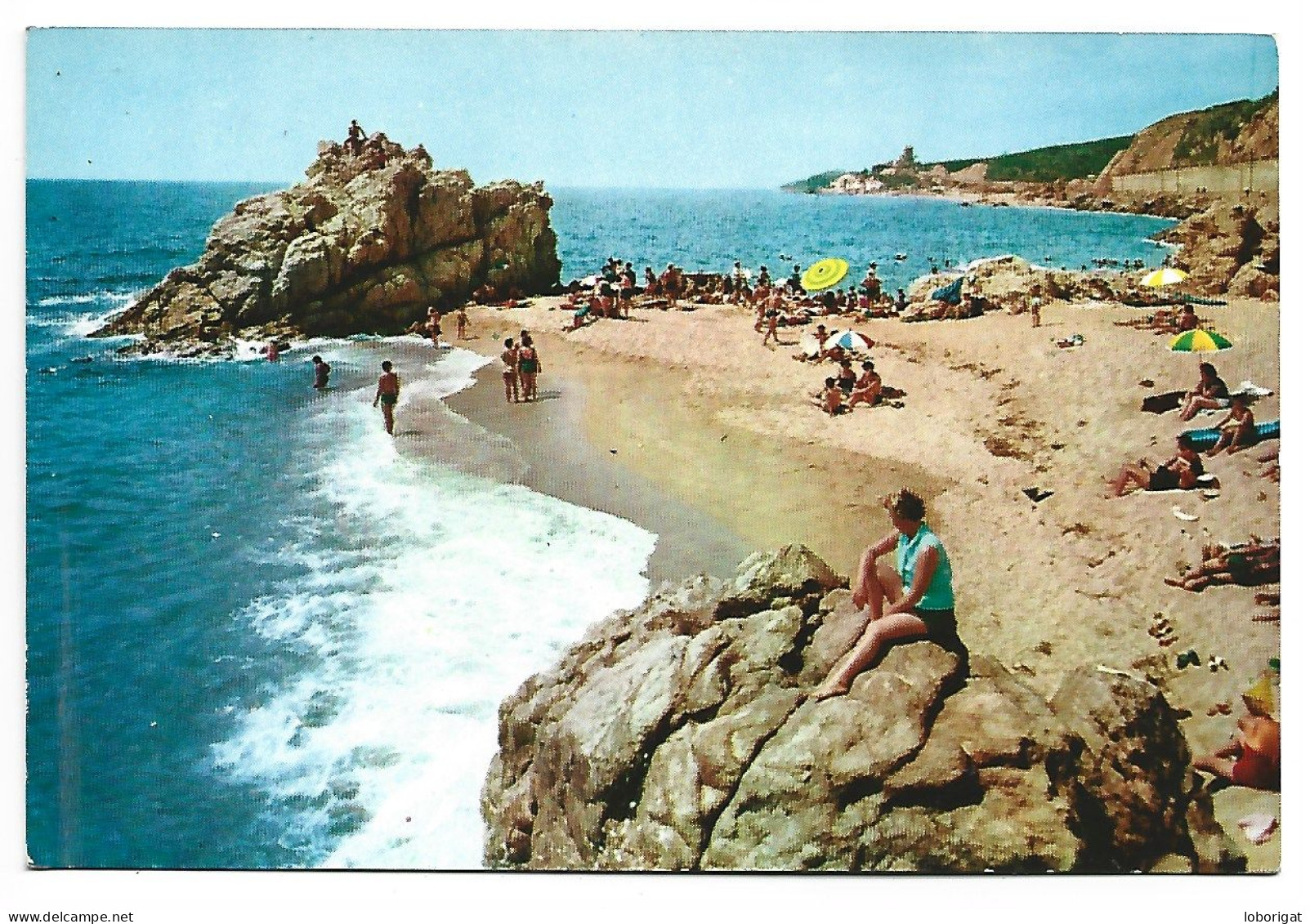 PLAYA DE LA " ROCA GROSSA " / BEACH OF THE " ROCA GROSSA " (BIG ROCK).- SAN POL DE MAR - BARCELONA.-  ( CATALUNYA ) - Barcelona