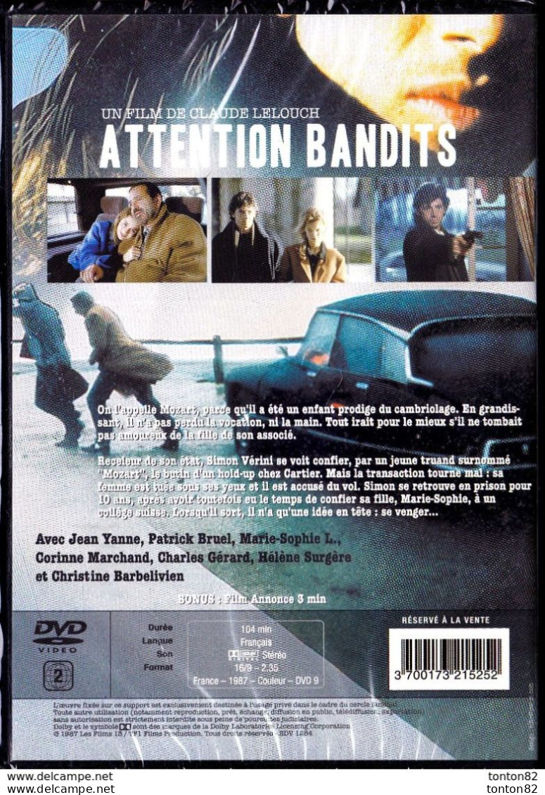 Attention, Bandits  - Film De Claude Lelouch - Jean Yanne - Marie Sophie L. / Patrick Bruel . - Action, Aventure
