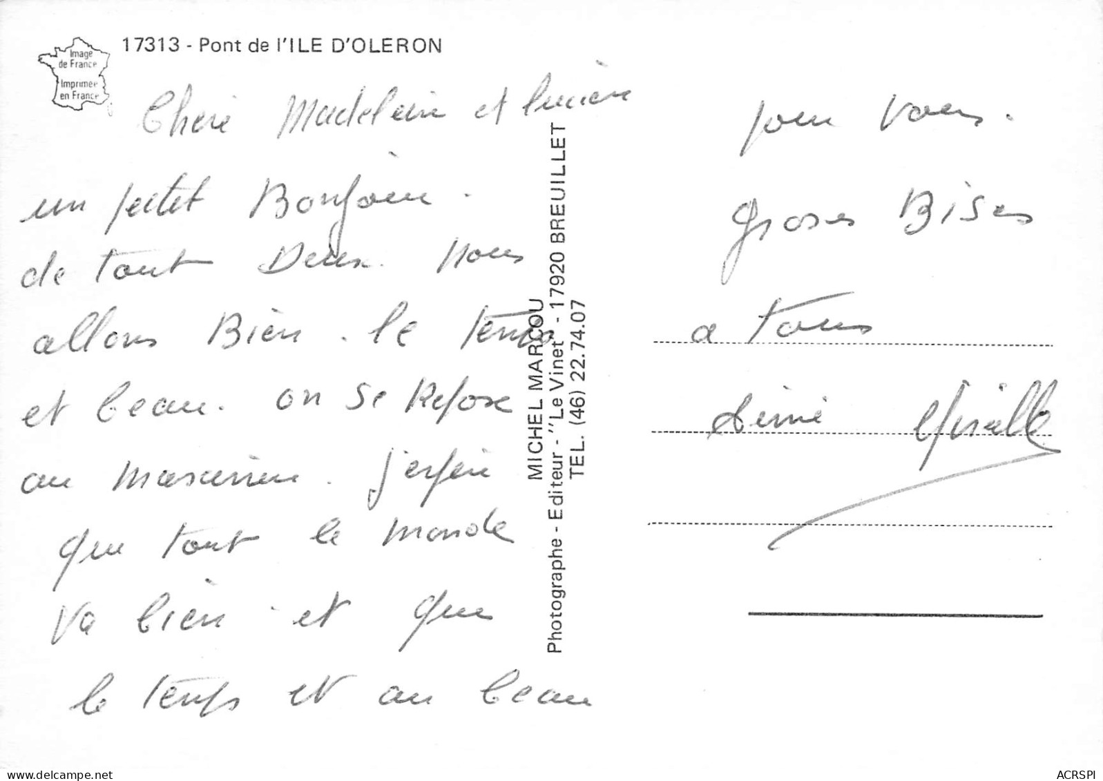 OLERON  Le Pont  30 (scan Recto Verso)ME2676TER - Ile D'Oléron
