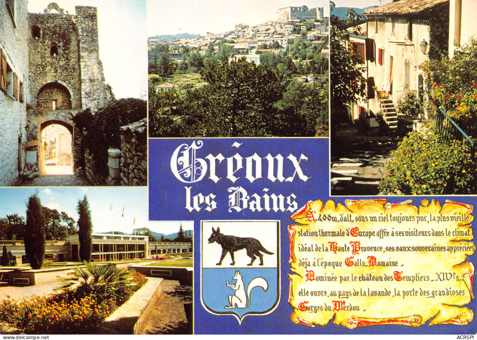 GREOUX LES BAINS  Le Village Et Le Chateau Des Templiers Station Thermale 13 (scan Recto Verso)ME2676UND - Gréoux-les-Bains