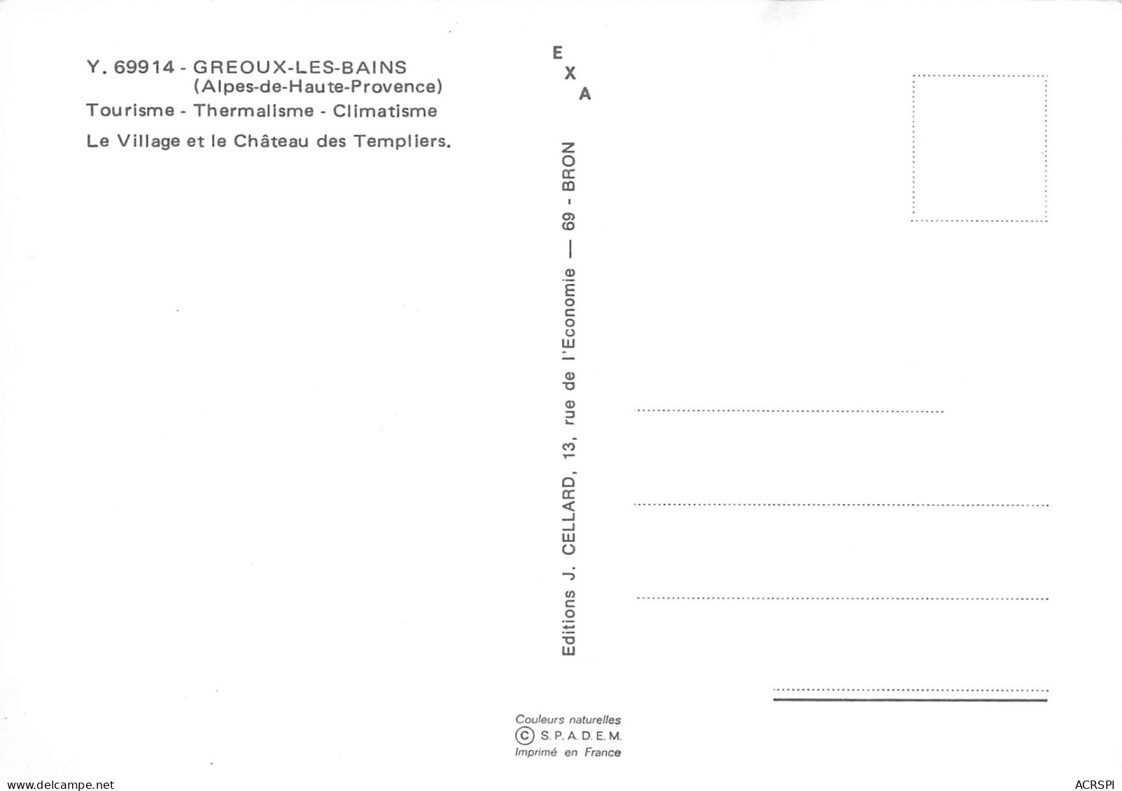 GREOUX LES BAINS  Le Village Et Le Chateau Des Templiers  12 (scan Recto Verso)ME2676UND - Gréoux-les-Bains