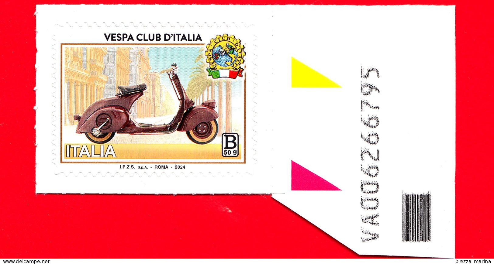 Nuovo - MNH - ITALIA - 2024 - 75 Anni Di Vespa Club D’Italia – Ciclomotore – Scooter - B 50 G - Alfanumerico - 2021-...: Neufs