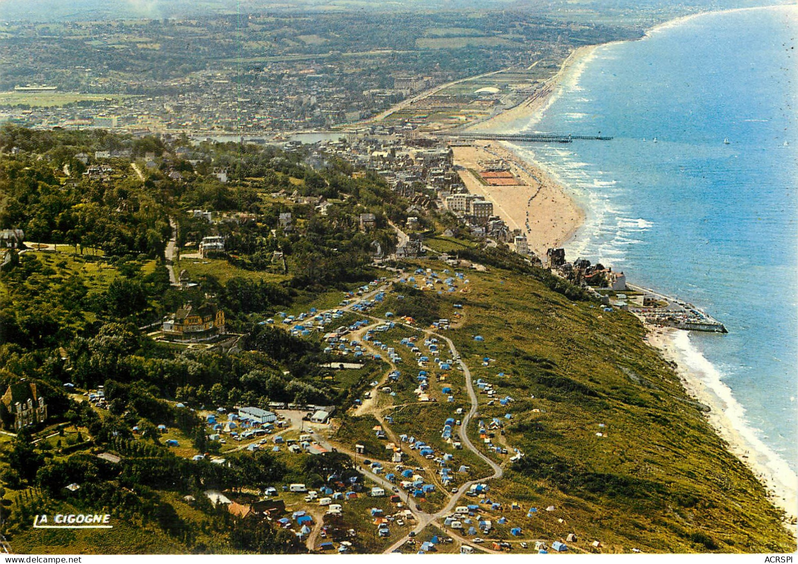 TROUVILLE En Avion Sur Le Camping En Bordure De Mer 16(scan Recto Verso)ME2677 - Trouville