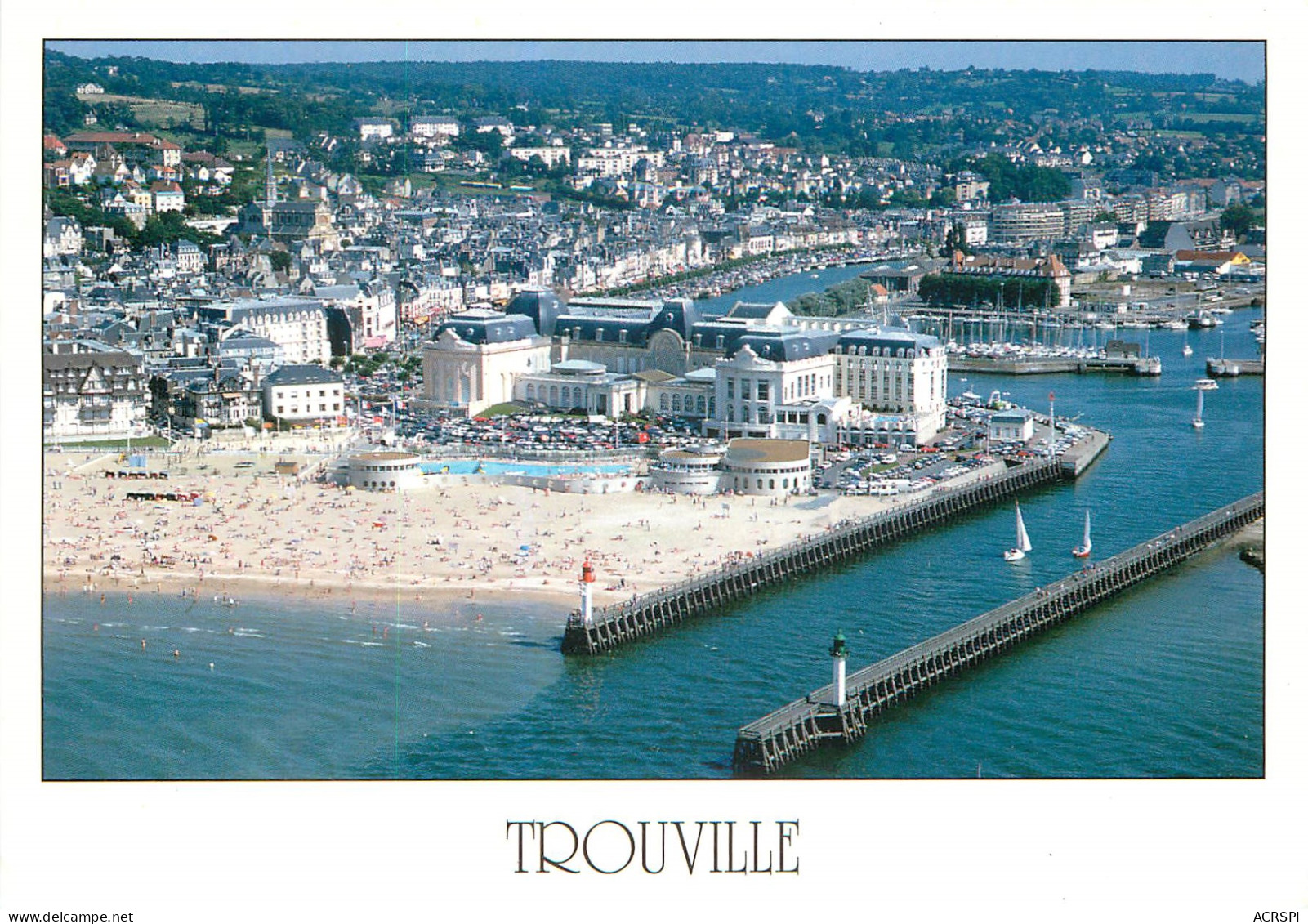 TROUVILLE SUR MER L Embouchure De La Touques Et Le Front De Mer 18(scan Recto Verso)ME2677 - Trouville