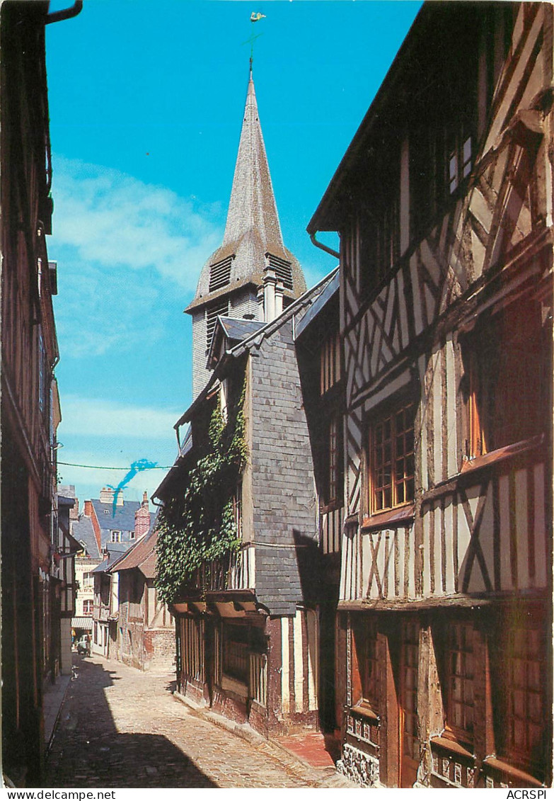 HONFLEUR Vieille Rue Et Clocher De L Eglise Sainte Catherine 4(scan Recto Verso)ME2678 - Honfleur