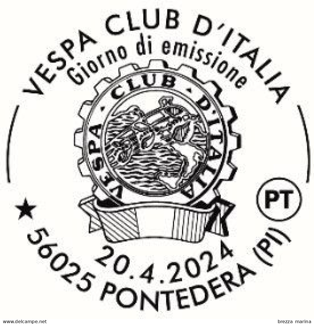 Nuovo - MNH - ITALIA - 2024 - 75 Anni Di Vespa Club D’Italia – Ciclomotore – Scooter - B 50 G - Barre 2421 - Codici A Barre