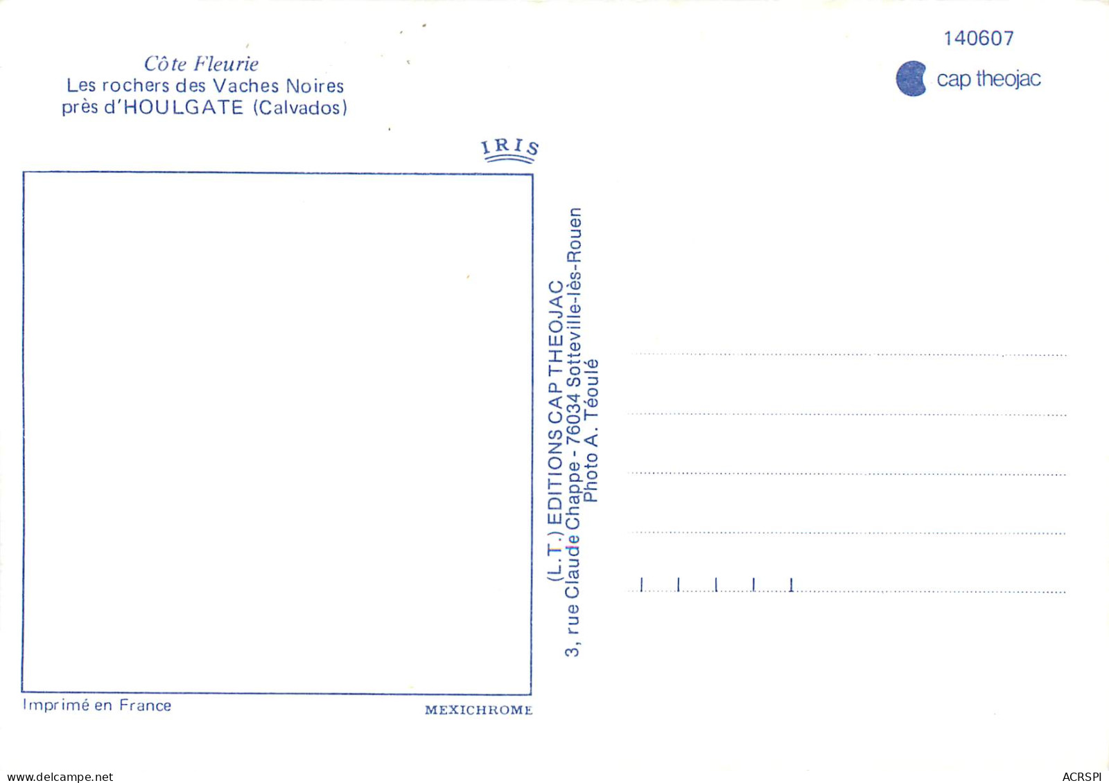 Les Rochers Des Vaches Noires Pres D HOULGATE 16(scan Recto Verso)ME2678 - Houlgate