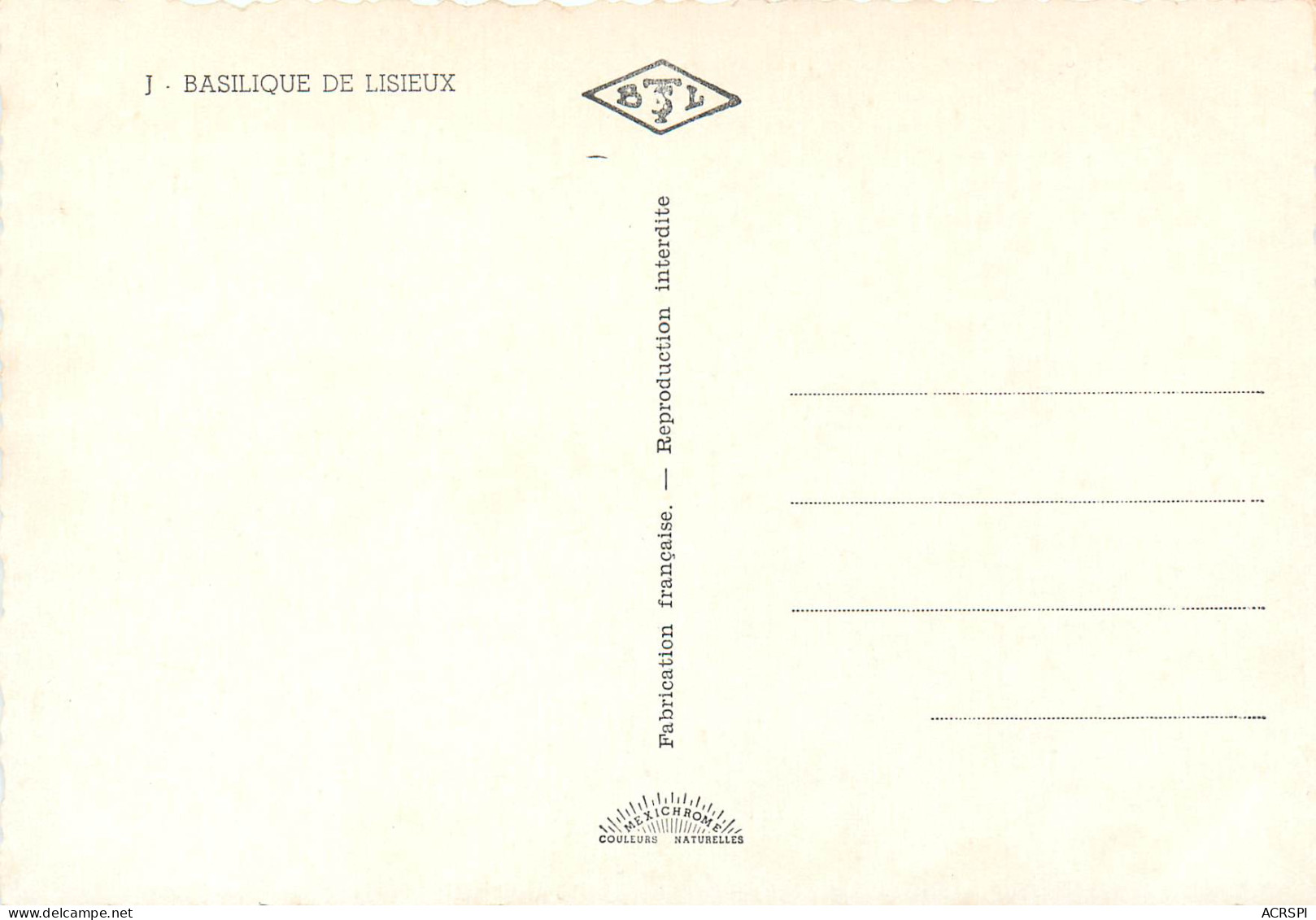 BASILIQUE DE LISIEUX 27(scan Recto Verso)ME2678 - Lisieux