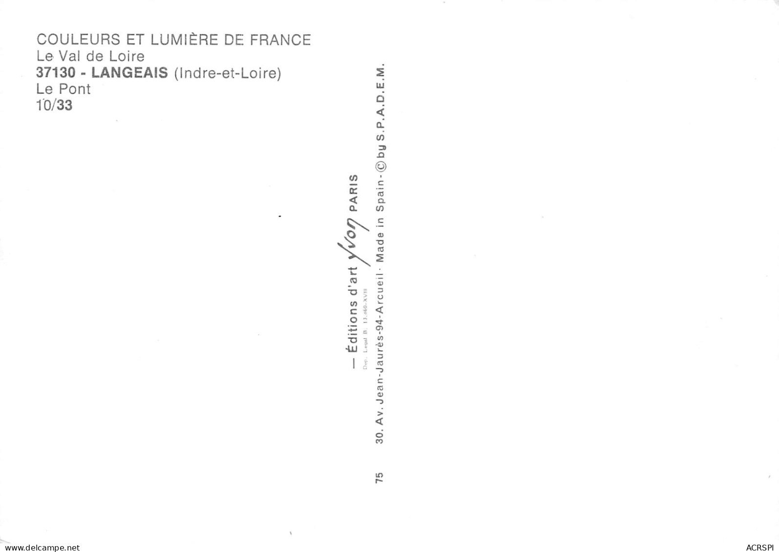 LANGEAIS Le Pont  25 (scan Recto Verso)ME2678BIS - Langeais