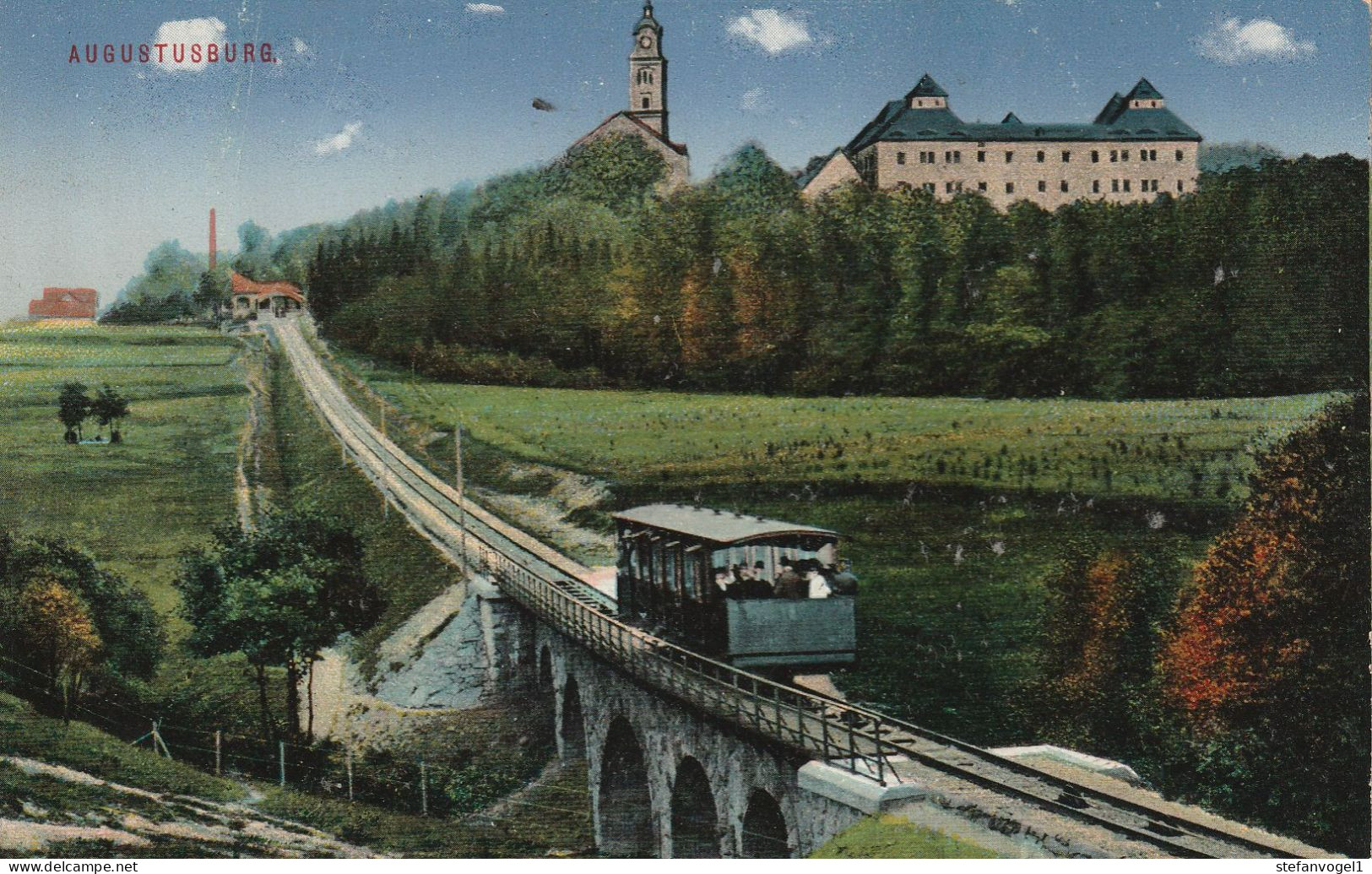 Augustusburg/E. Gesch. 1915  Drahtseilbahn - Seilbahnen