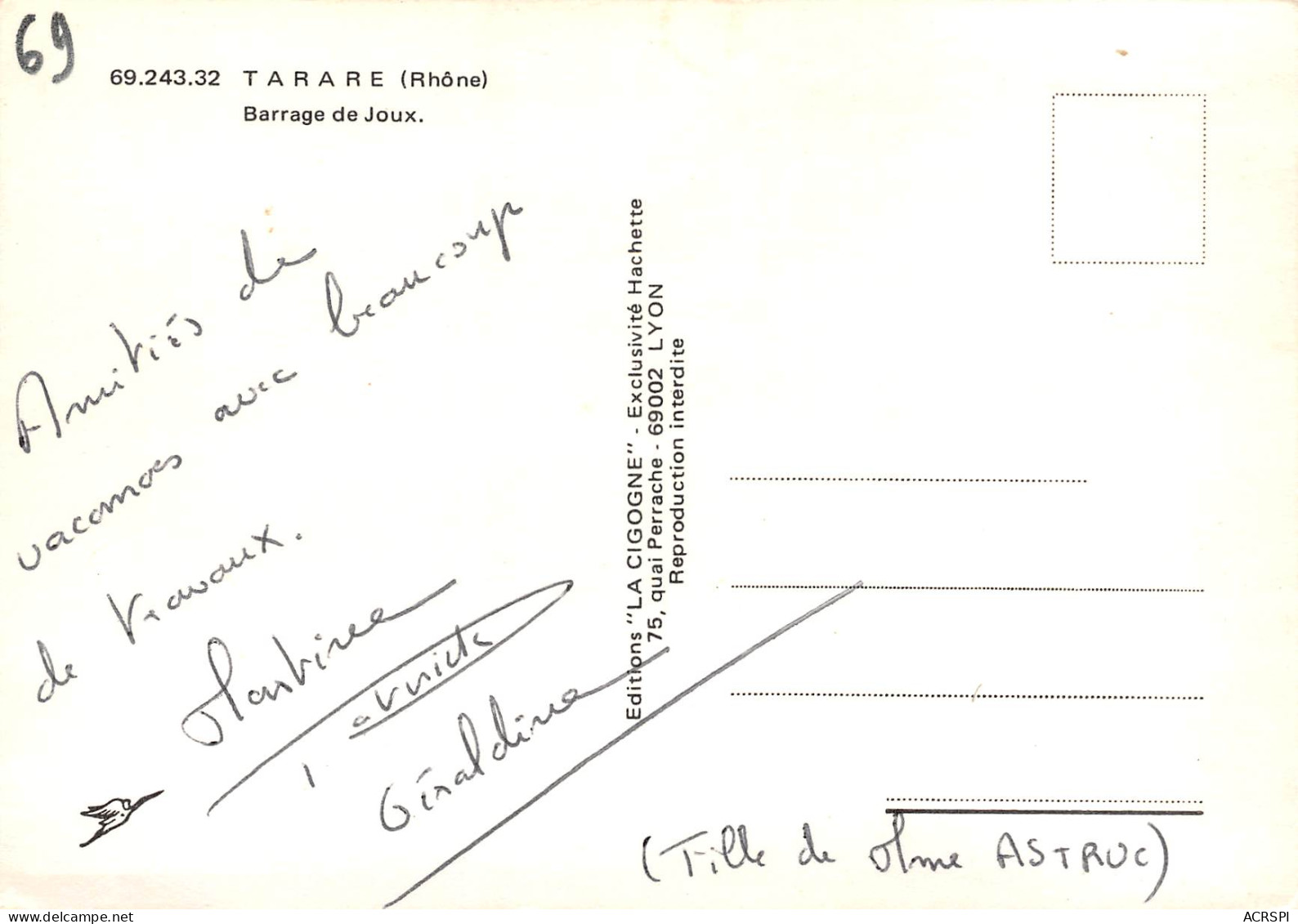 TARARE Barrage De Joux  48 (scan Recto Verso)ME2678TER - Tarare