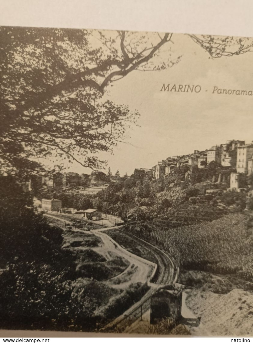 FG VG Marino Laziale Panorama Verso La Stazione Ferroviaria Bella Annullo Messina Guidomandri - Autres & Non Classés