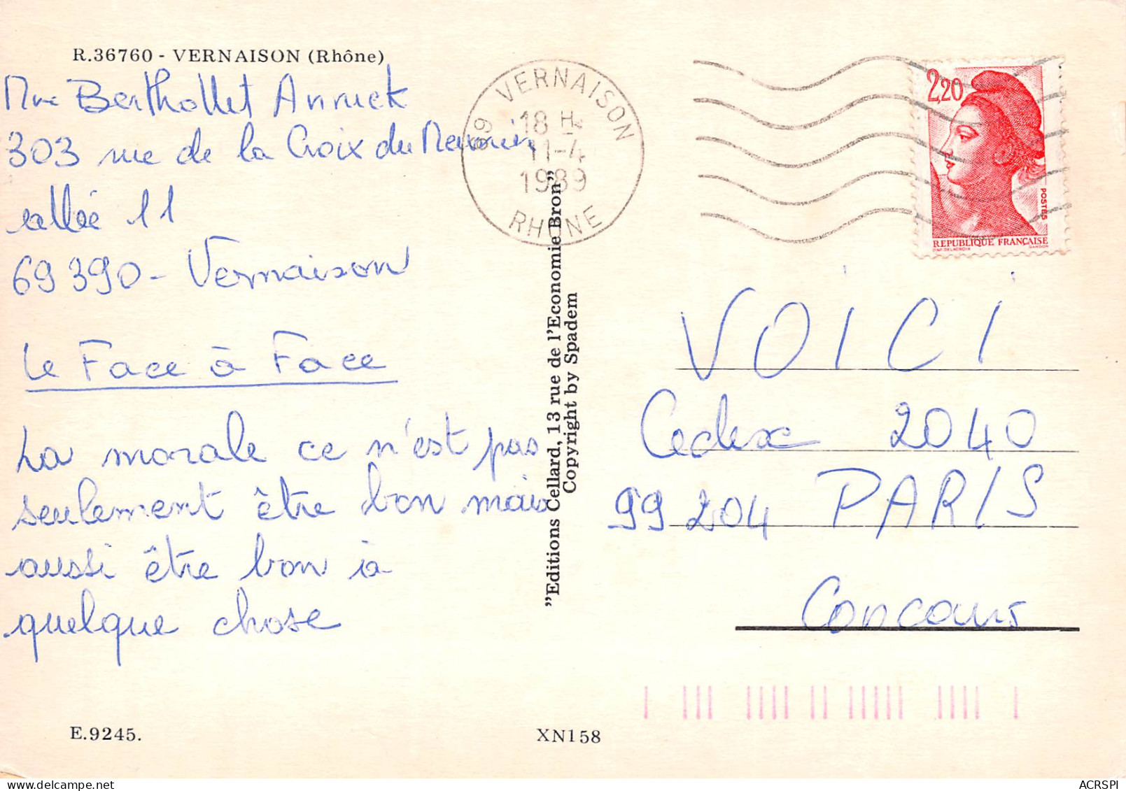 VERNAISON Multivue  5 (scan Recto Verso)ME2678UND - Vénissieux