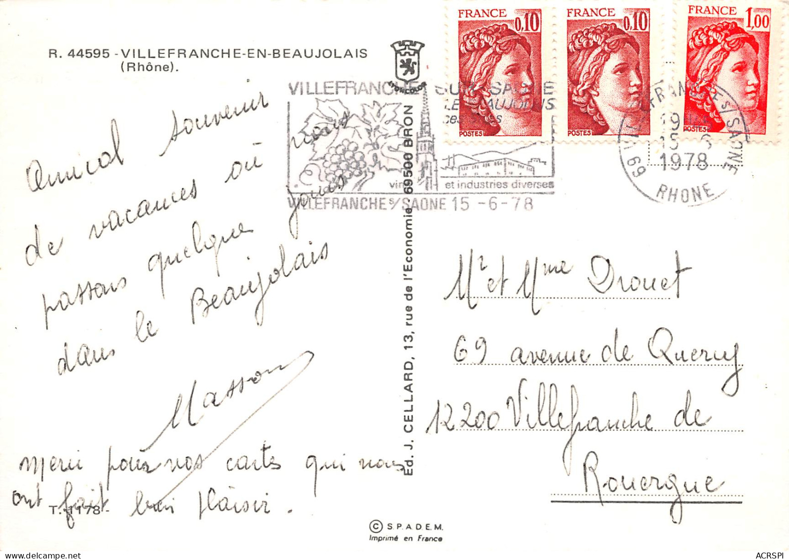 VILLEFRANCHE En BEAUJOLAIS  8 (scan Recto Verso)ME2678UND - Villefranche-sur-Saone