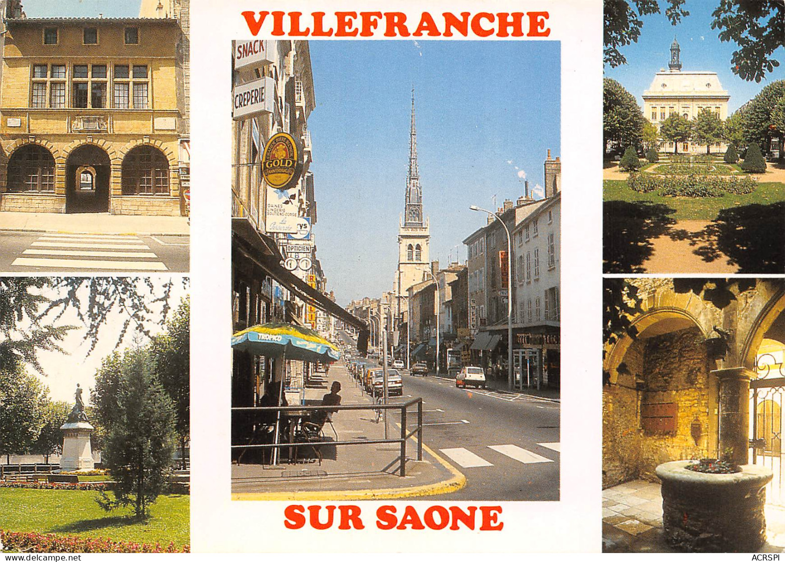 VILLEFRANCHE Sur SAONE En BEAUJOLAIS  Panorama De La Ville 19 (scan Recto Verso)ME2678UND - Villefranche-sur-Saone