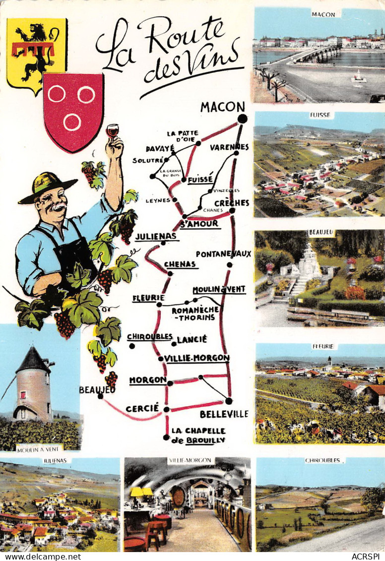 Route Du Beaujolais Julienas Fleurie Morgon  34 (scan Recto Verso)ME2678UND - Villefranche-sur-Saone