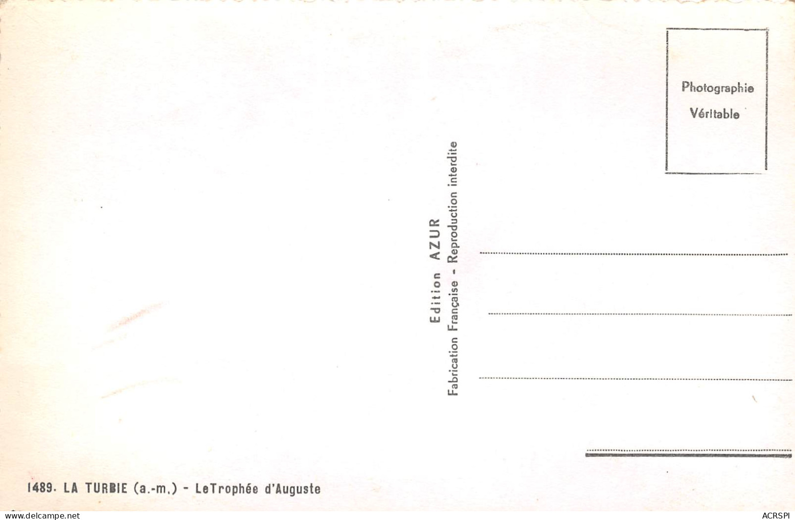 LA TURBIE Le Trophée D' AUGUSTE  16 (scan Recto Verso)ME2678VIC - La Turbie