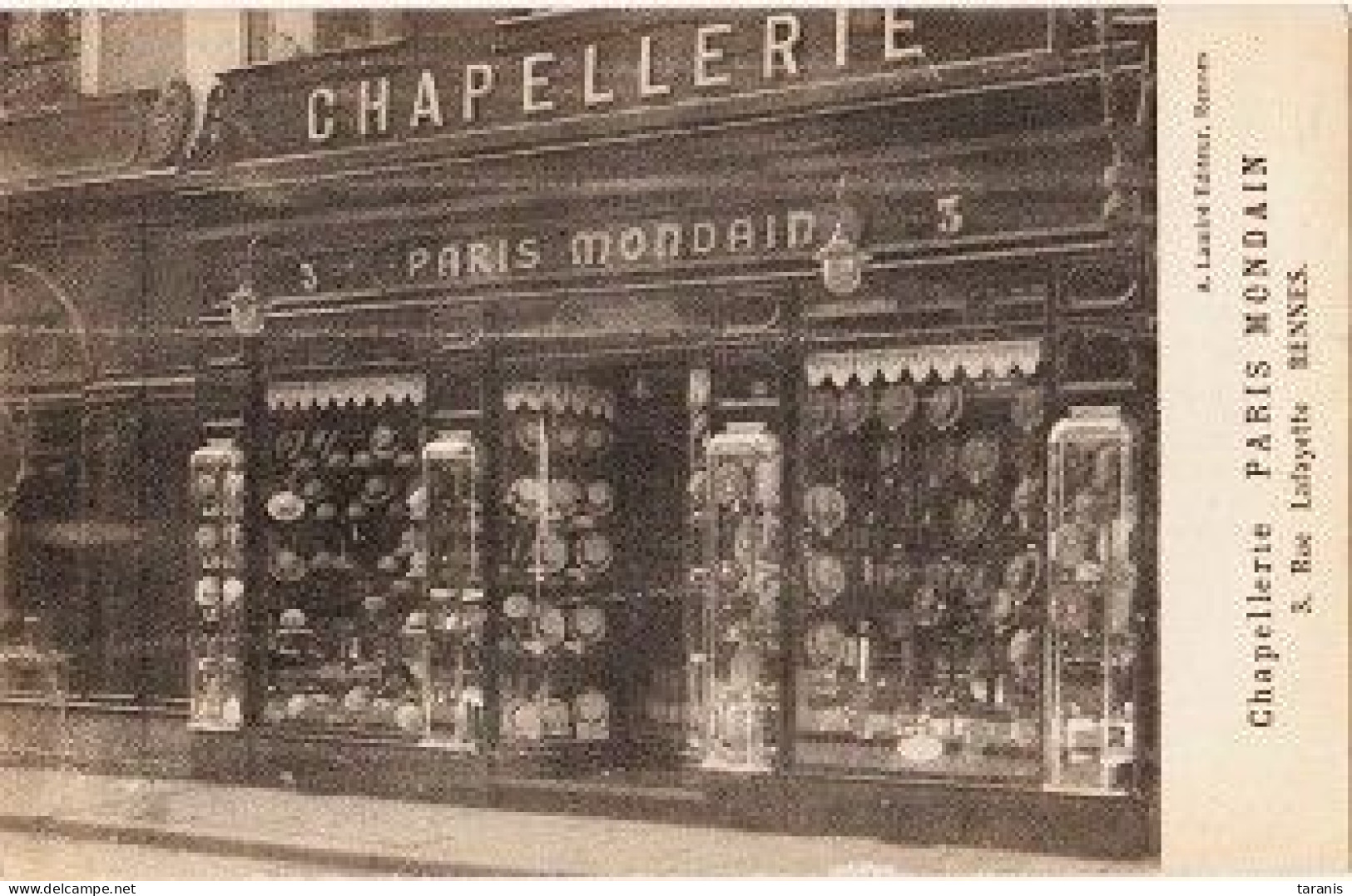 RENNES - Chapellerie Paris Mondain - RUE LAFAYETTE - CPA TBon Etat (voir Scan) - Rennes