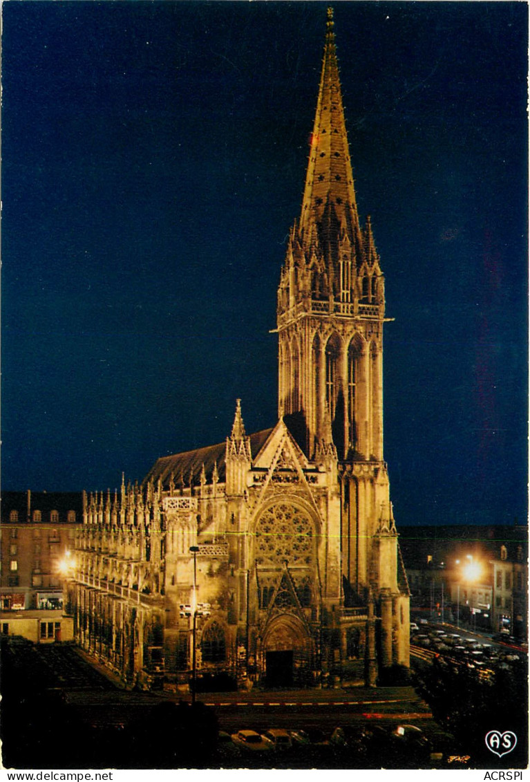CAEN L Eglise St Pierre Illuminee 24(scan Recto Verso)ME2680 - Caen