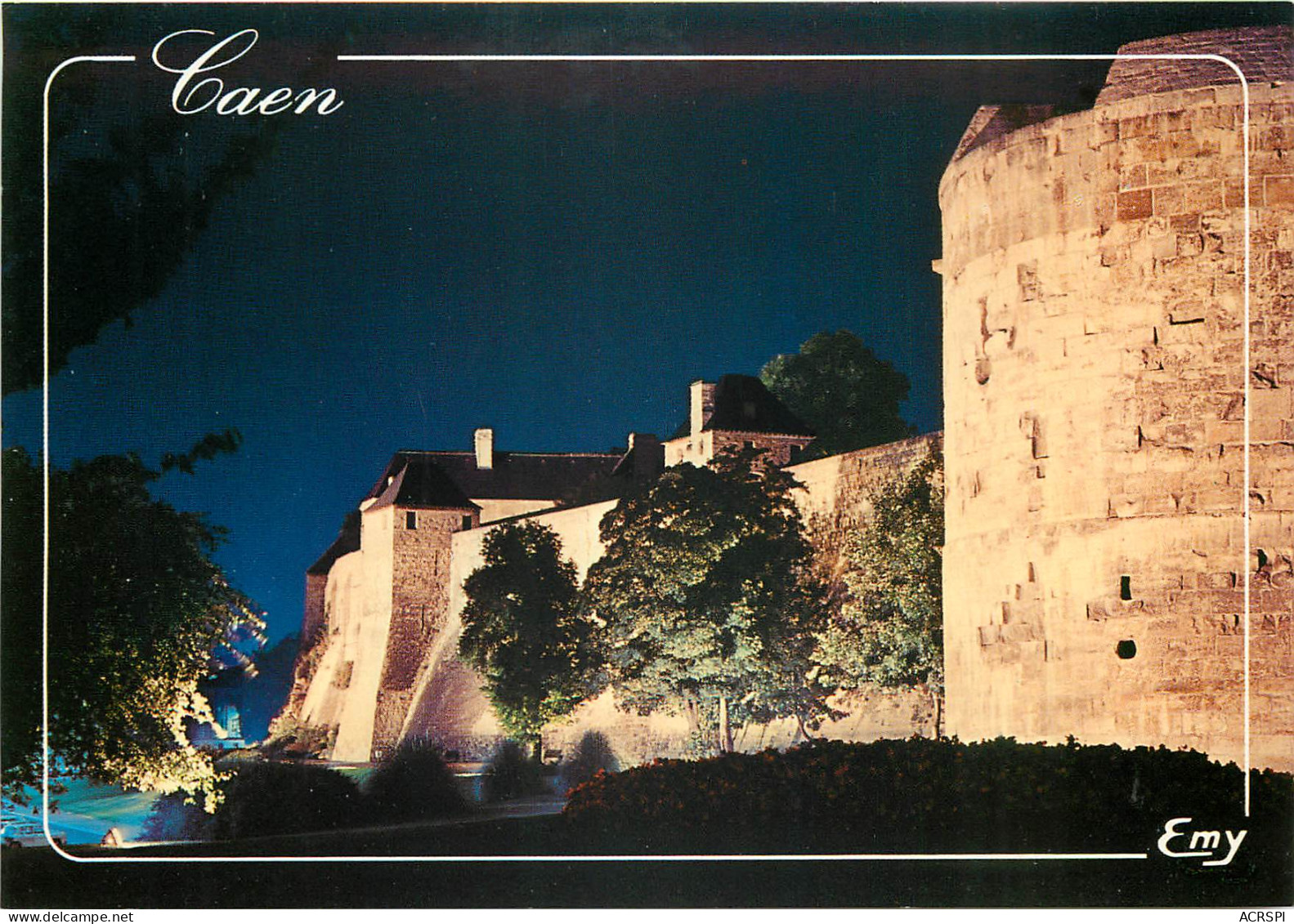 CAEN Les Remparts Du Chateau Illumines 2 (scan Recto Verso)ME2681 - Caen