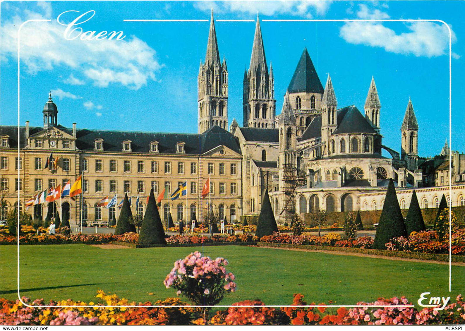 CAEN L Abbaye Aux Hommes Fondee Par Guillaume 14(scan Recto Verso)ME2681 - Caen