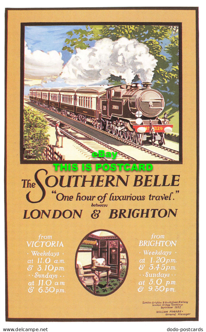 R569923 Southern Belle. One Hour Of Luxurious Travel. London And Brighton. 1922. - Other & Unclassified