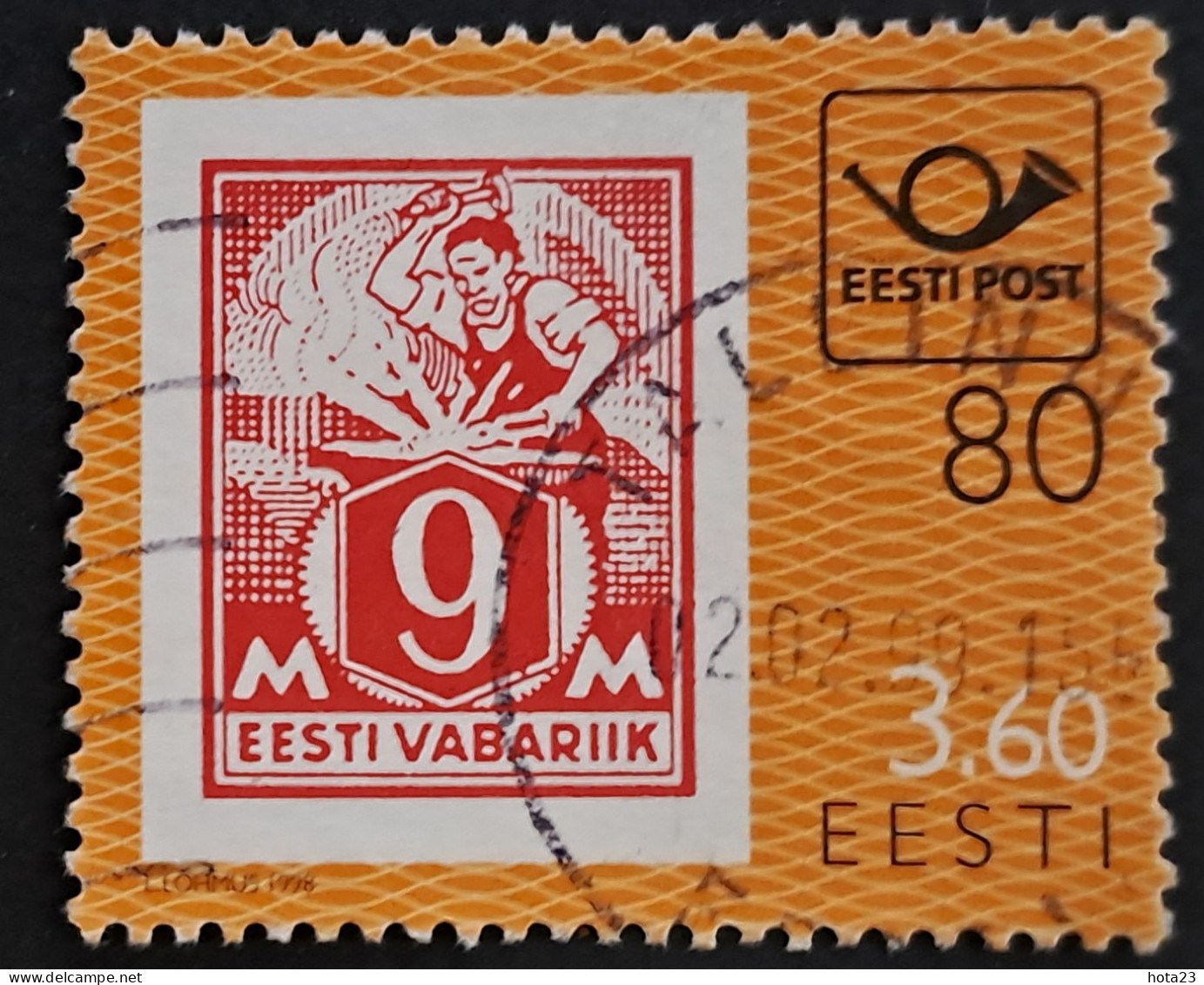 (!) ESTONIA , Estland 1998 Stamps On Stamps Mi-Nr. 334 - Used (o) - Estonie