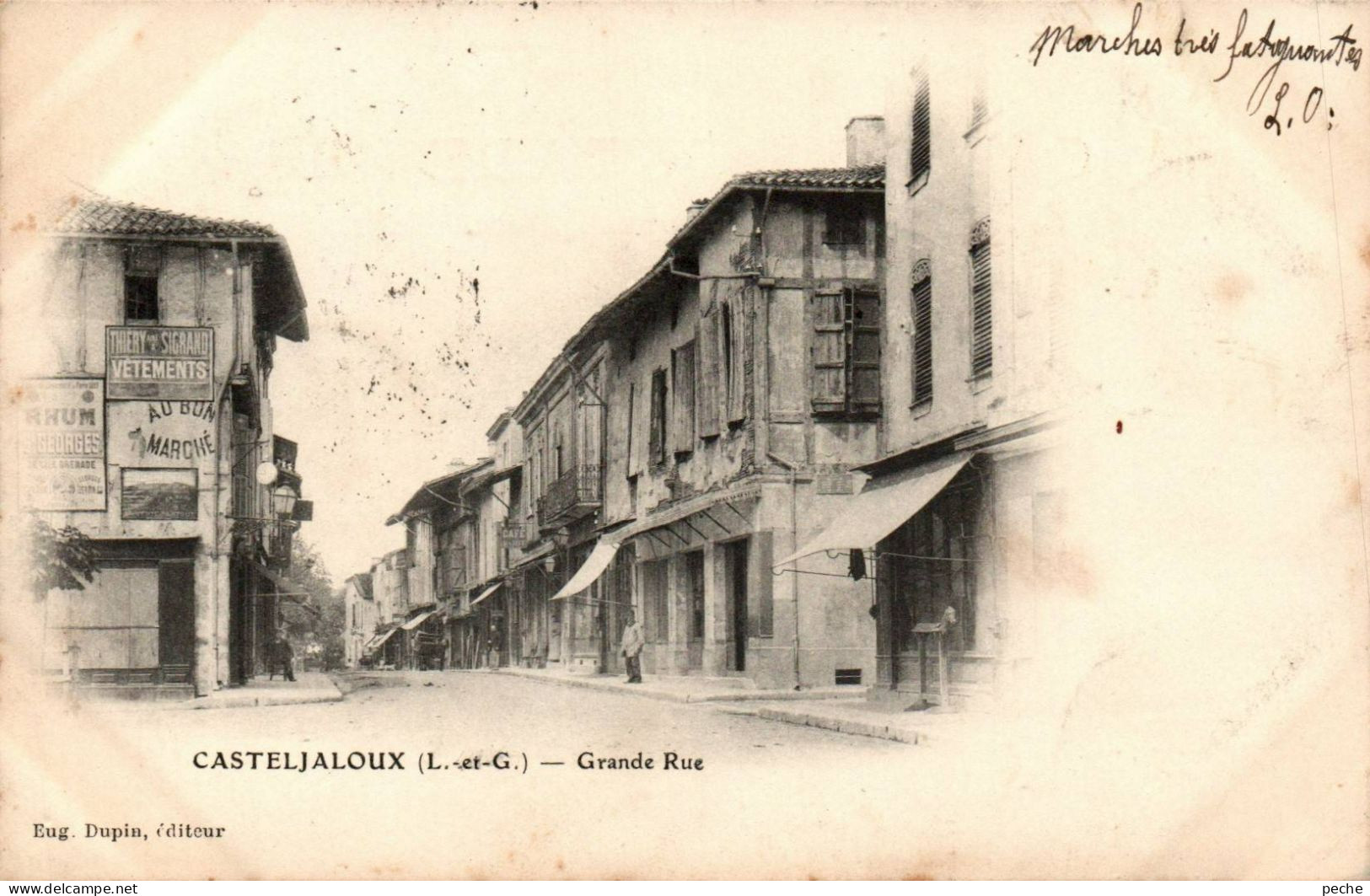 N°1558 W -cpa Casteljaloux -grande Rue- - Casteljaloux