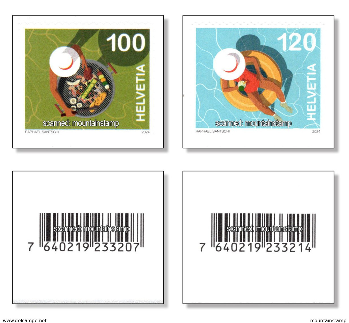 Switzerland 2024 (2/24) Sommerzeit - Été - Estate - Summe - Grillieren - MNH ** Barecode - Unused Stamps