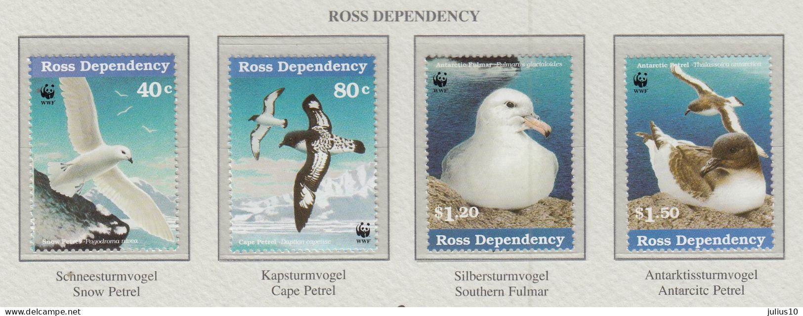 ROSS DEPENDENCY 1997 WWF Sea Birds Mi 50-53 MNH(**) Fauna 568 - Autres & Non Classés