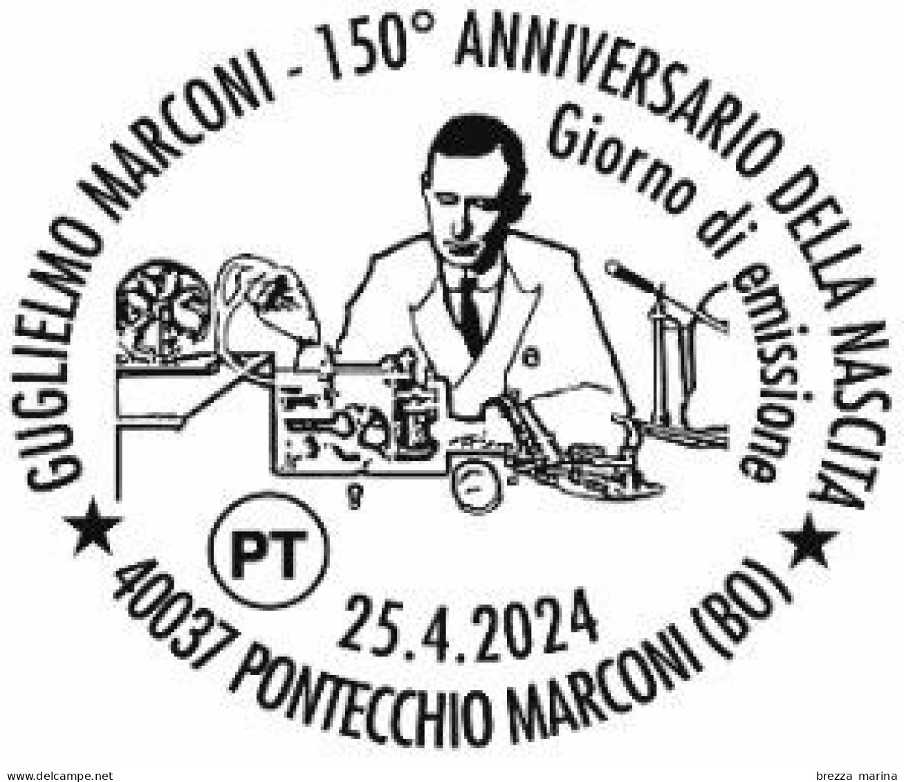 Nuovo - MNH - ITALIA - 2024 - 150 Anni Della Nascita Di Guglielmo Marconi - Telegrafo - B - Alfanumerico - 2021-...: Neufs