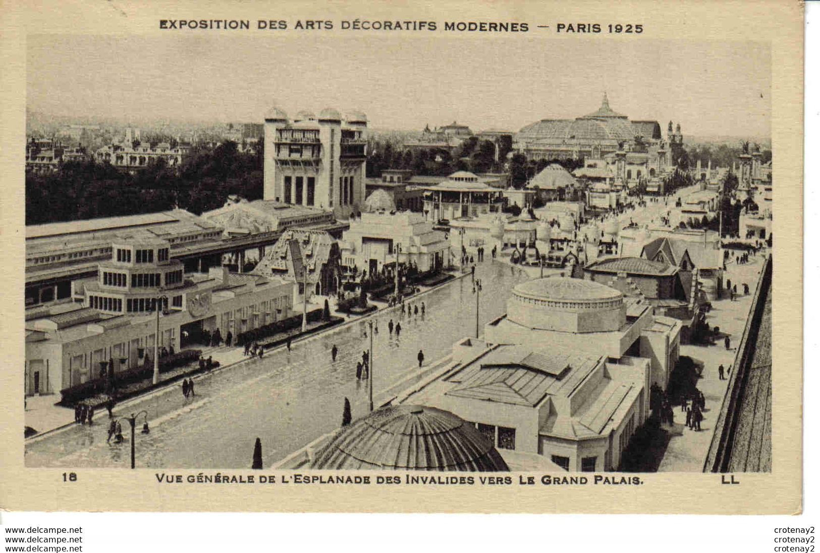 75 PARIS 1925  Exposition Des Arts Décoratifs Modernes N°18 Esplanade Des Invalides Et Grand Palais VOIR DOS - Mostre