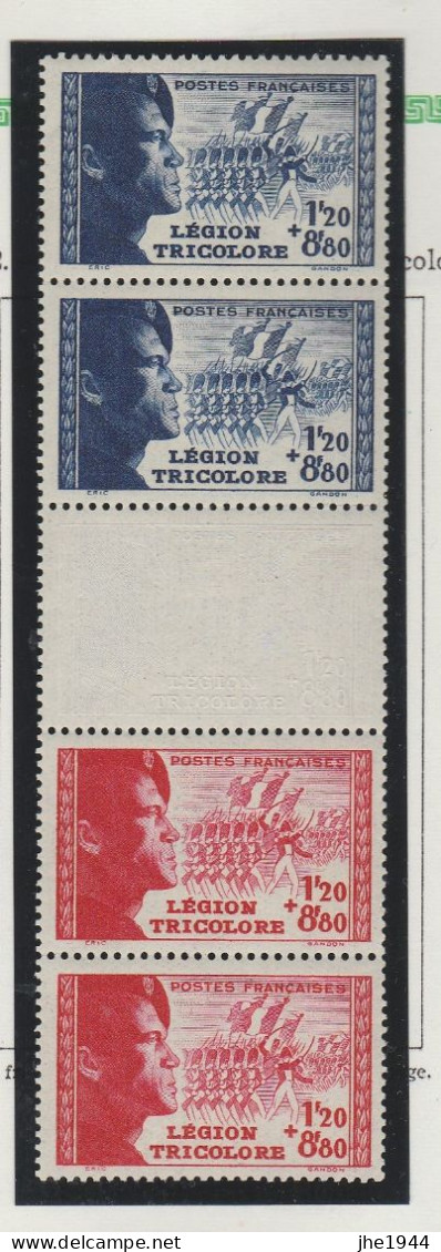 France N° 566b ** La Bande Pour La Legion Tricolore - Unused Stamps