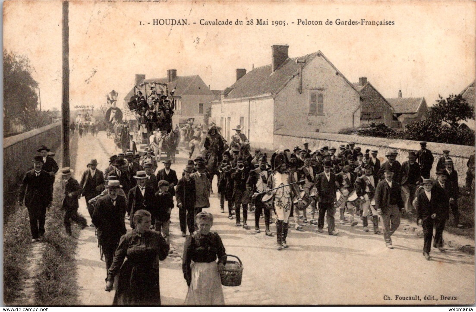 S16287 Cpa 78 Houdan - Cavalcade Du 28 Mai 1905 - Peloton Des Gardes Françaises - Houdan