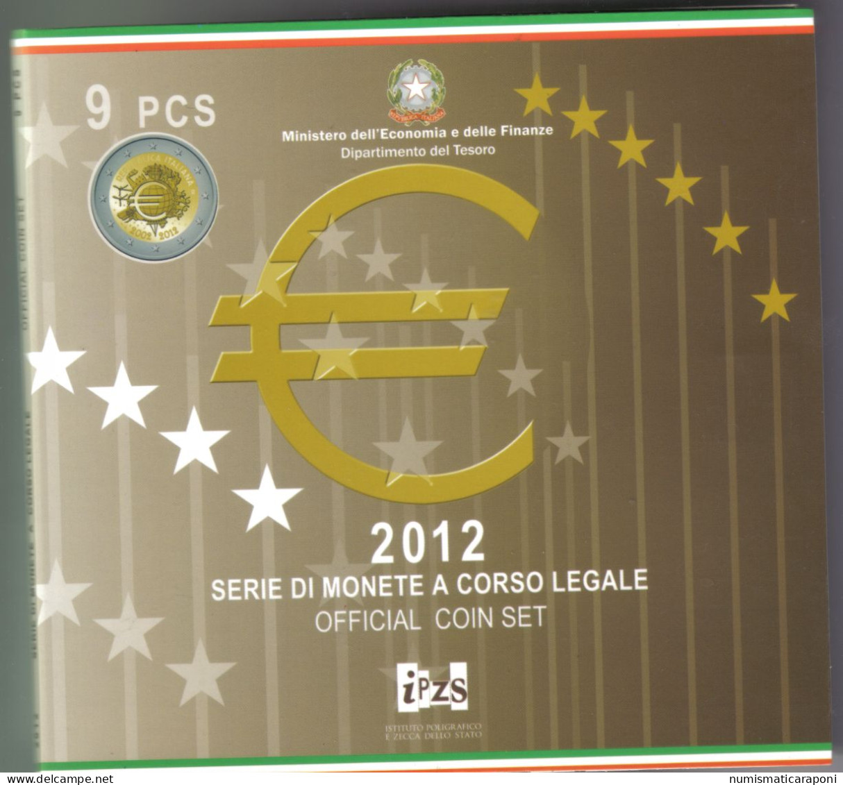 Italy Italia  Divisionale 2012 9 Valori   Fdc - Italy