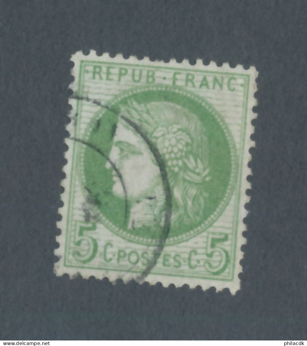 FRANCE - N° 53f) FOND LIGNE OBLITERE - COTE : 75€ - 1872 - 1871-1875 Ceres