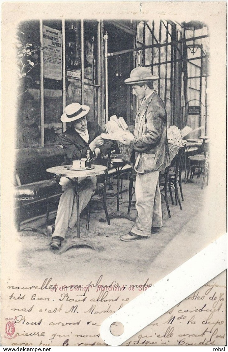 75 Petits Métiers,  " à La Palette Rouge" ,  Petit Italien, Marchand De Statuettes,  D4029 - Petits Métiers à Paris