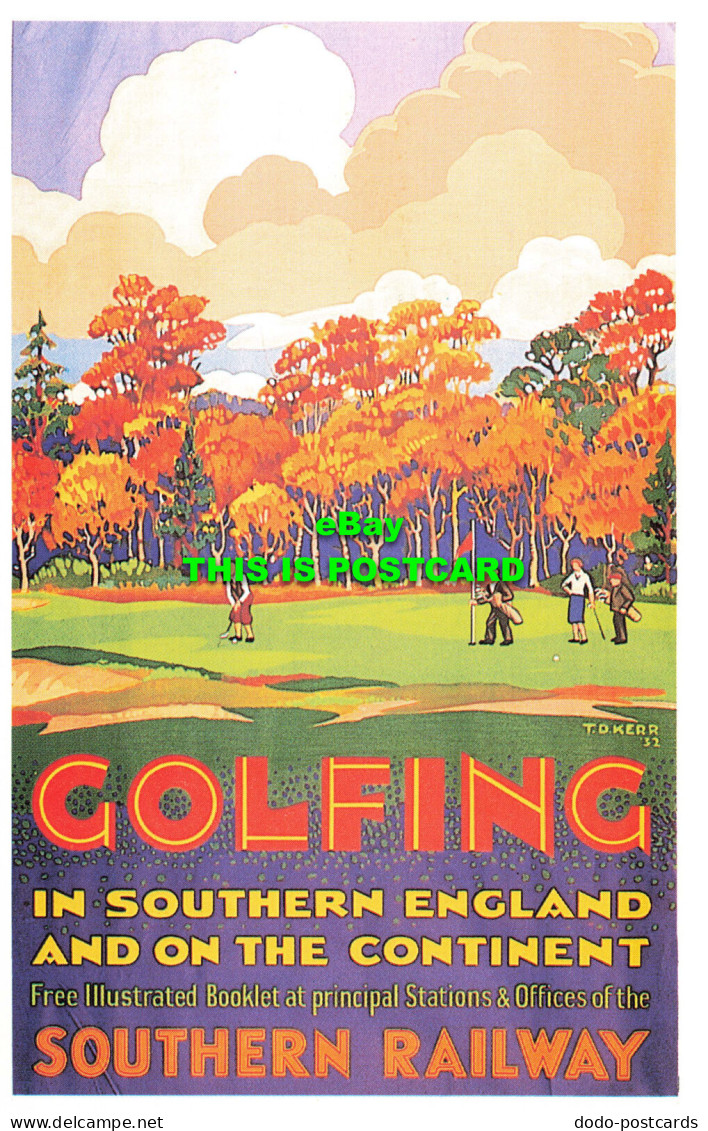 R569951 T. D. Kerr. Golfing. In Southern England And On Continent. Free Illustra - Welt