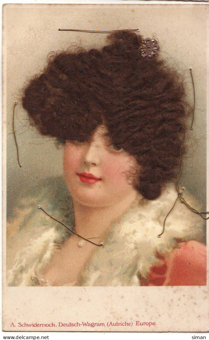 N°16203 - Carte à Cheveux - Portrait D'une Jeune Femme - Femmes