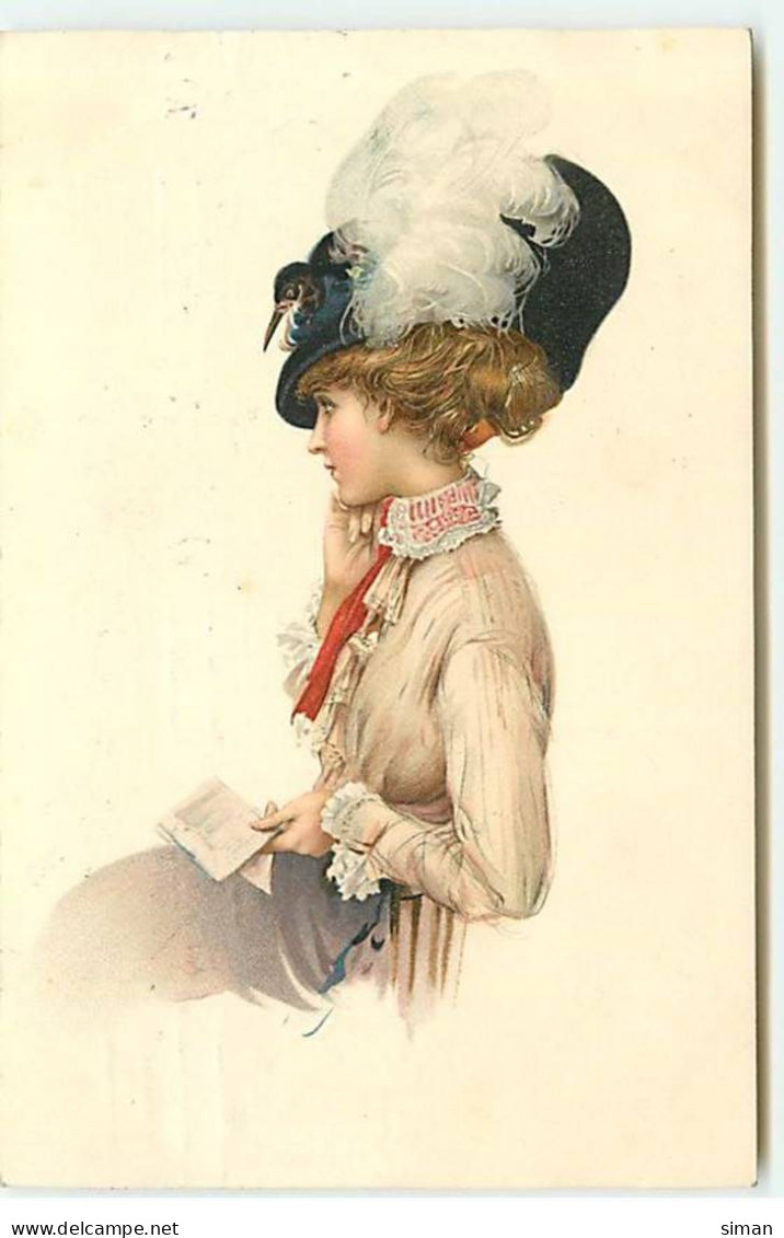 N°20614 - MM Vienne N°636 - Jeune Femme Portant Un Chapeau Avec Un Oiseau - Vienne